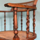 Edwardian barley twist corner chair with cane early 20th century