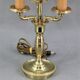 Empire style hot water bottle lamp in solid bronze three lights Lucien Gau