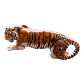 Tigre, sculpture italienne en céramique émaillée