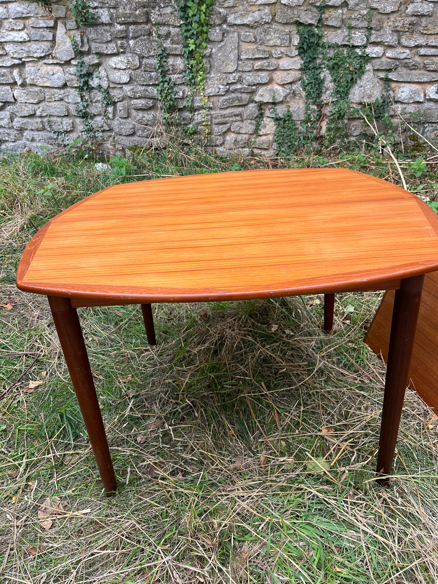 Table à rallonges bois vintage Années 60