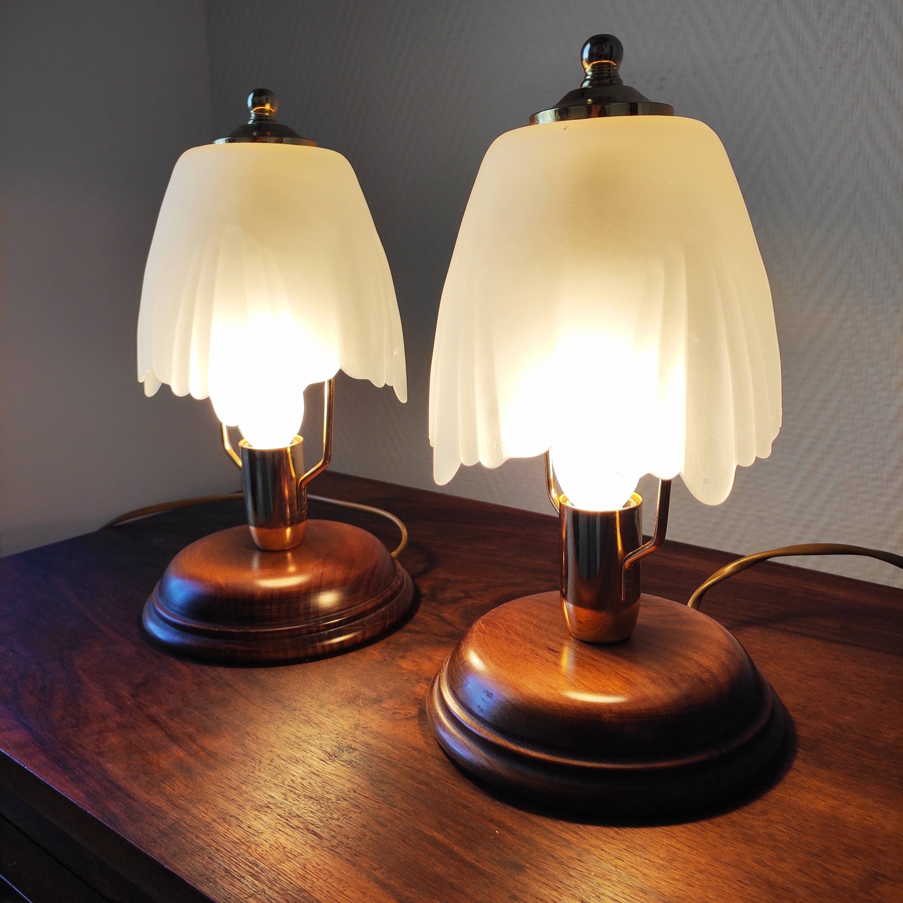 Pair of vintage Italian art deco style lamps