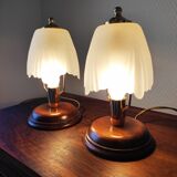 Pair of vintage Italian art deco style lamps