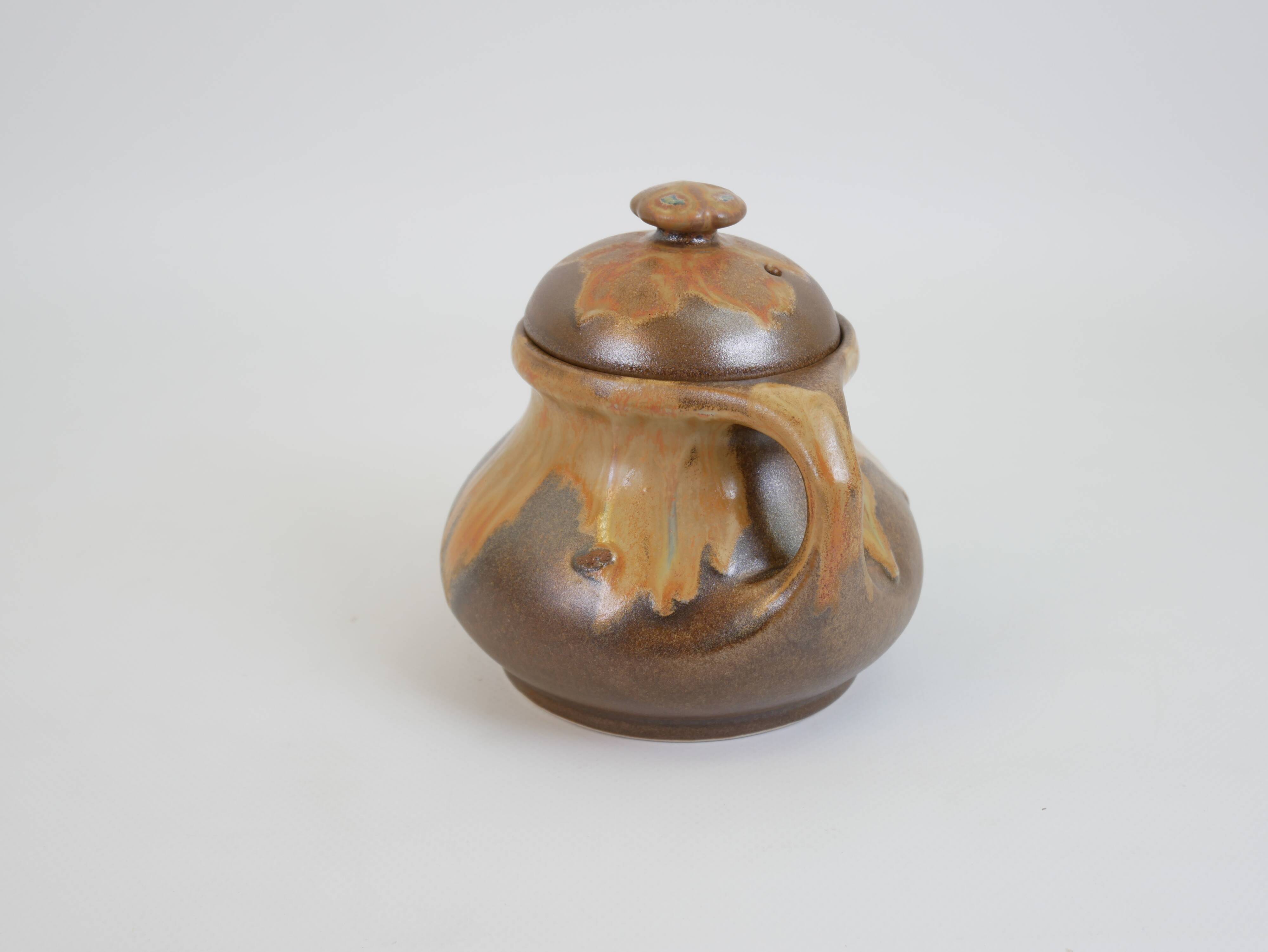 Art Nouveau ceramic sugar bowl from the Denbac factory