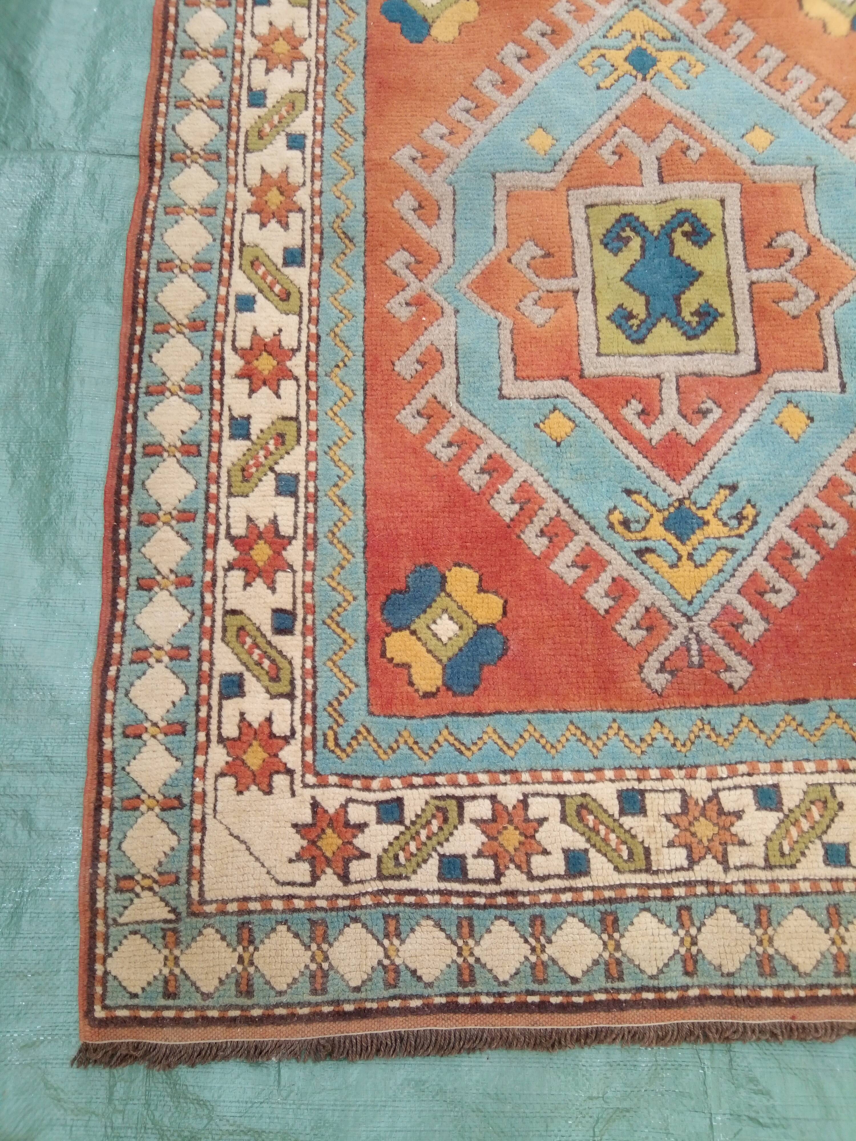 Ancient Turkish wool carpet - 158 x 116 cm