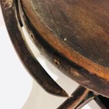 Swivel wooden armchair