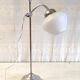 Articulated table lamp in chrome brass and opaline - mid 20th century.