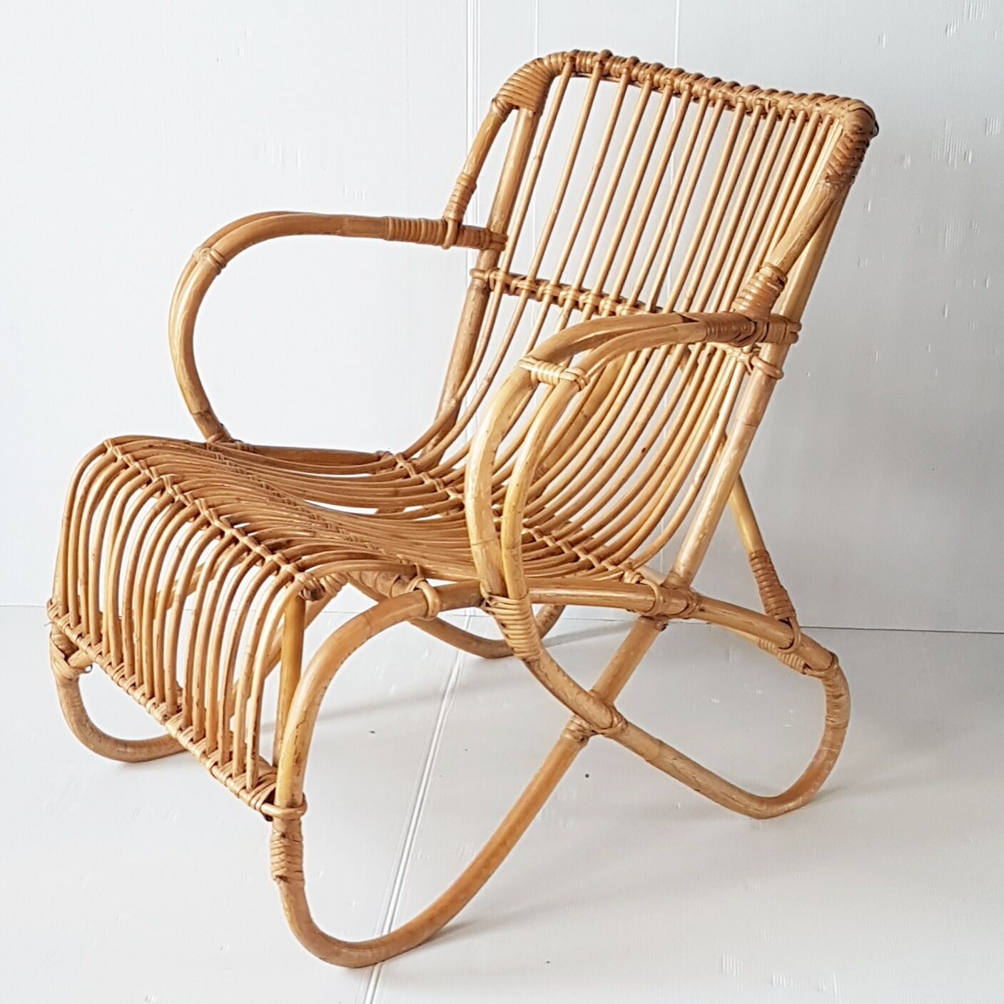 Armchair in vintage rattan years 60