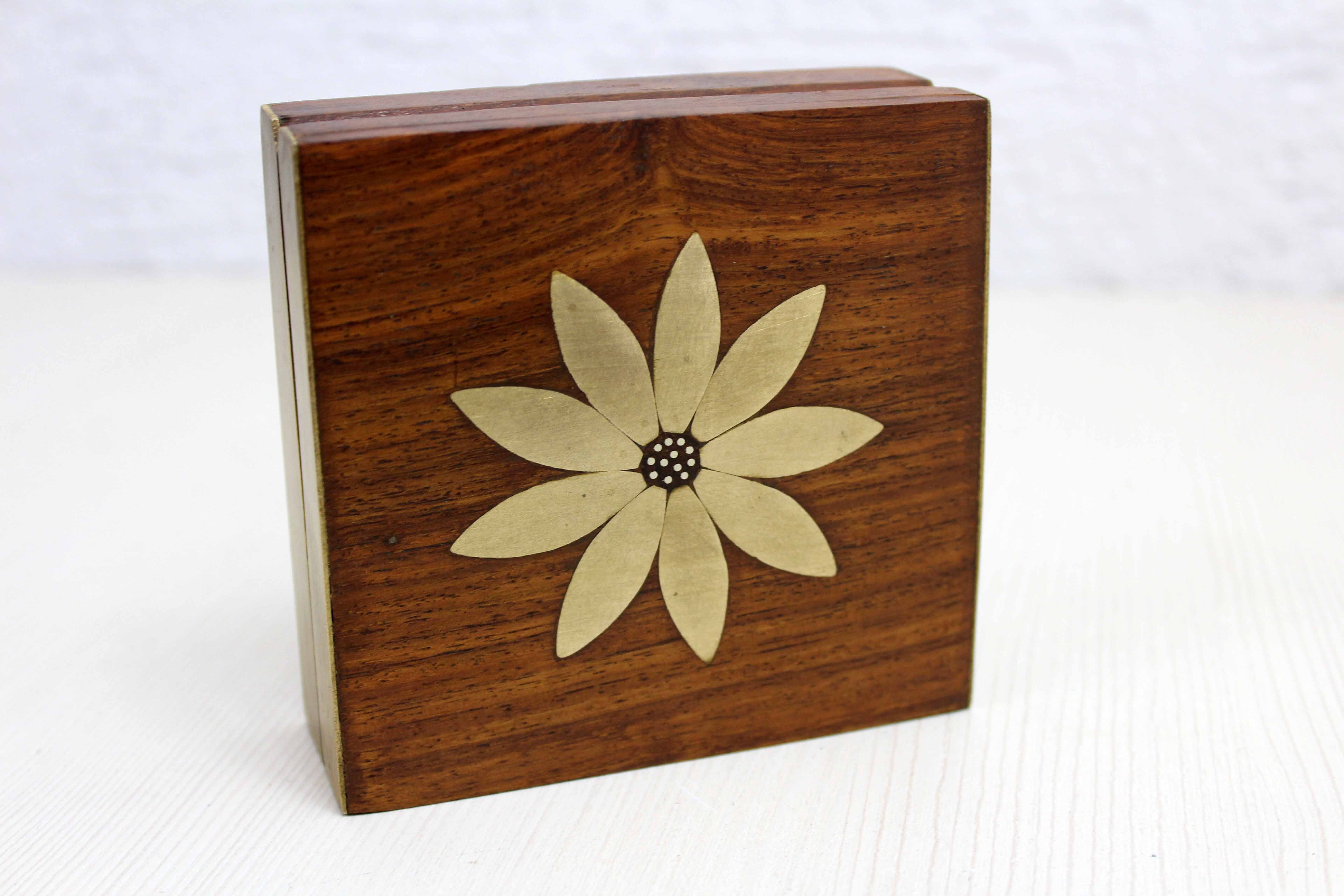 Teak and brass box 1970
