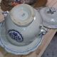 Covered soup tureen and its stand in Gien earthenware –