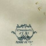 2 assiettes plates en terre de fer Jules Vieillard Bordeaux