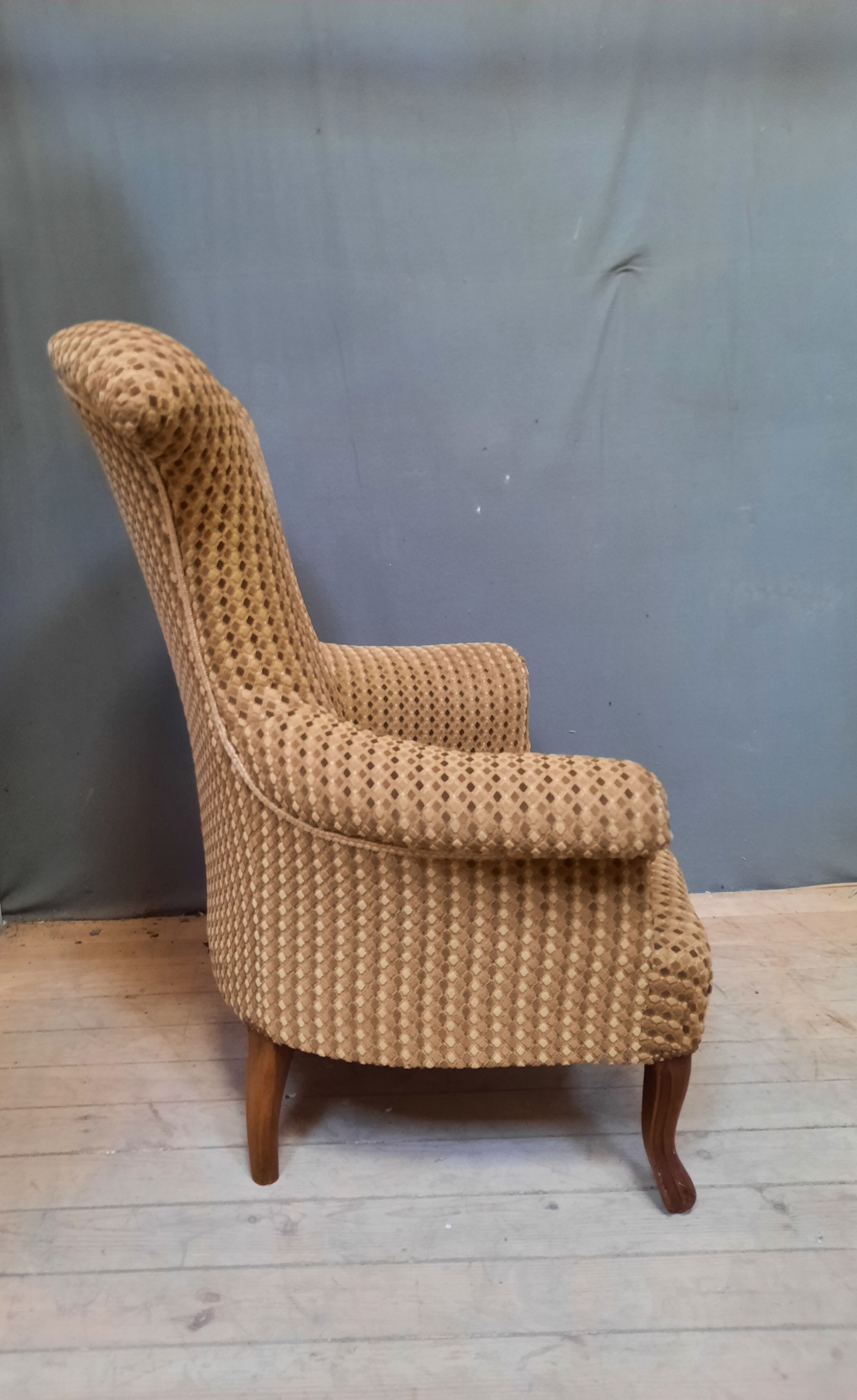 Fauteiuil toad upholstered Napoleon III