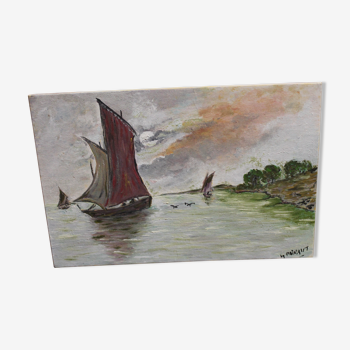 Peinture maritime à l'huile