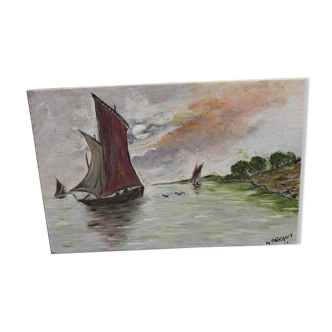 Marine oil painting