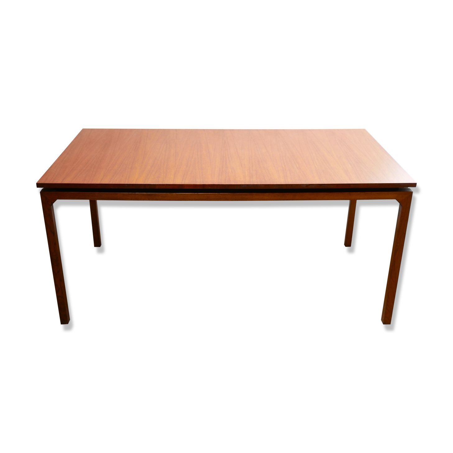 Extendable teak dining table by Gérard Guermonprez for Magnani editions