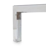 Table basse en acier et verre par Alberto Rosselli pour Saporiti, années 1970