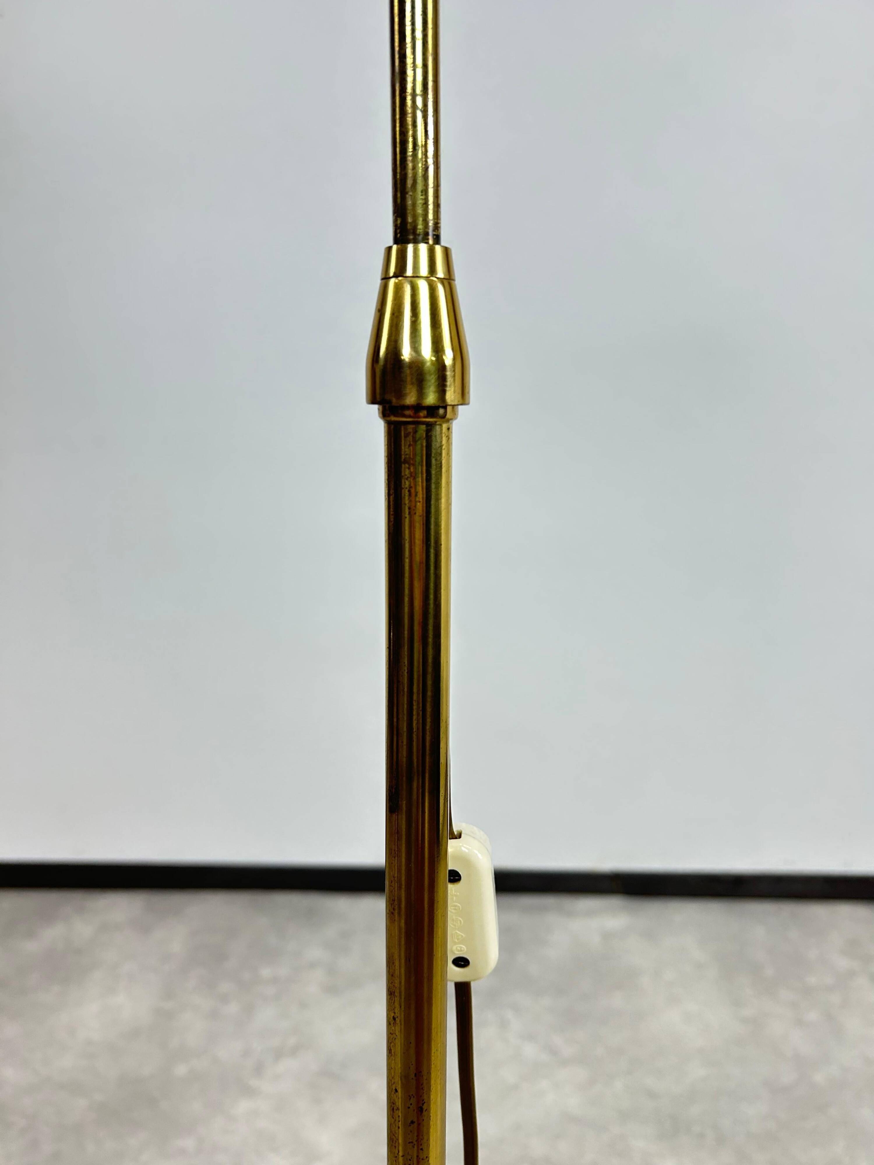 Mid-century brass floor lamp