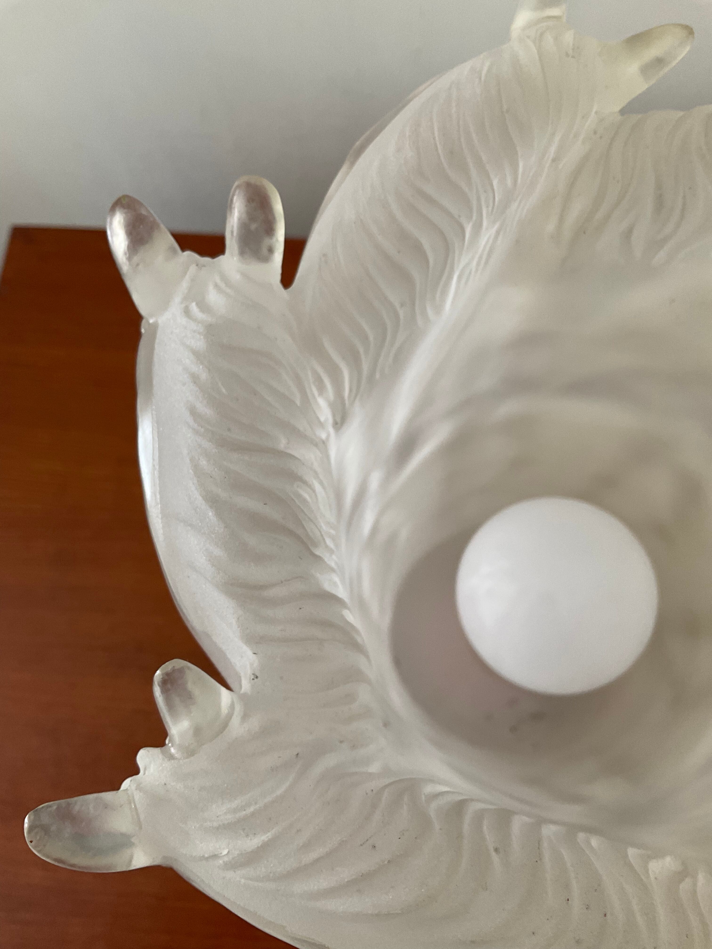 Lamp decorated with horses in plexiglass from the 70s