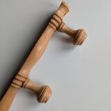 Vintage bamboo style coat rack with 4 hooks