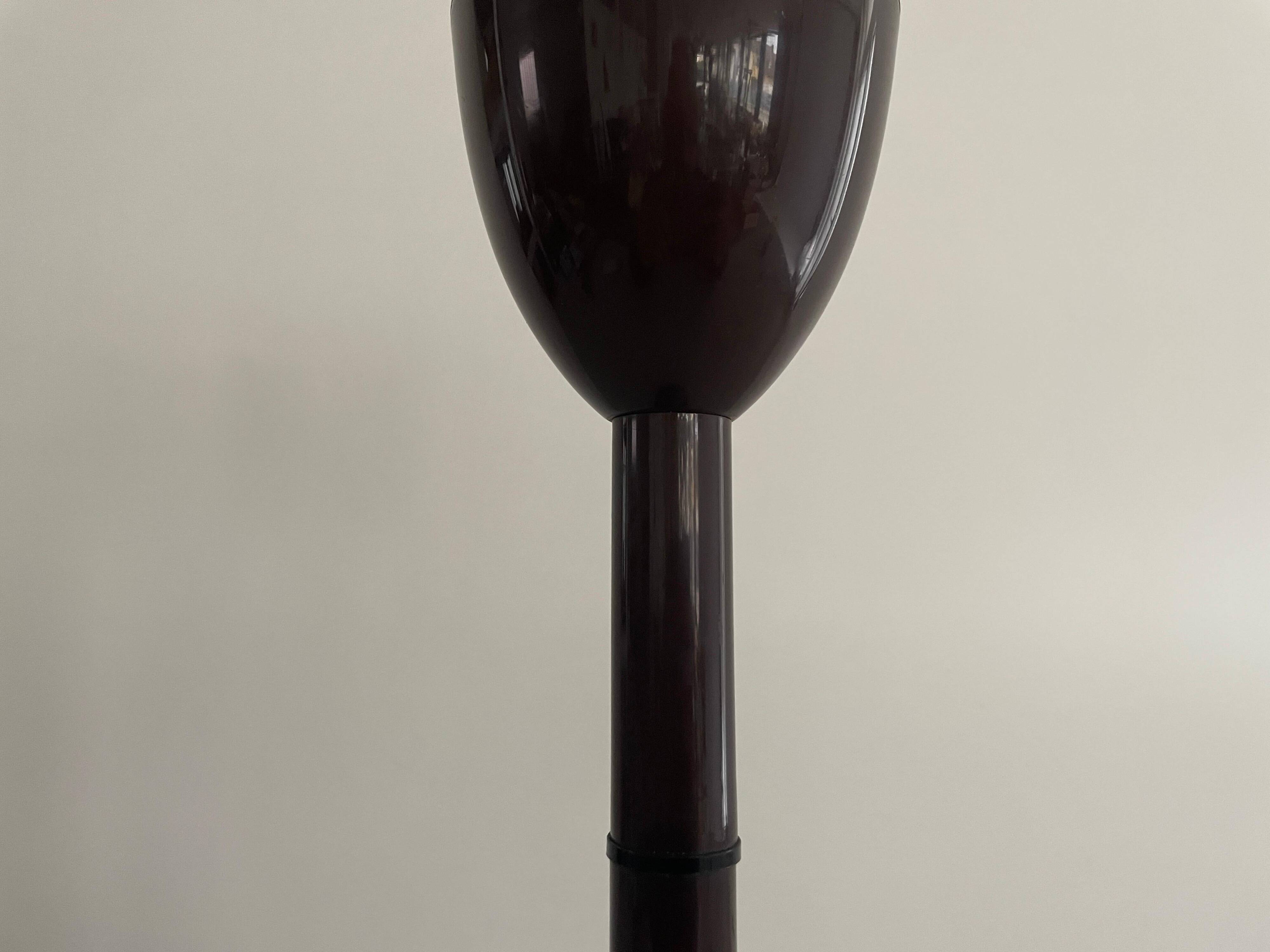 Autonomous industrial ashtray in brown metal and plexiglass, 1970, Italy