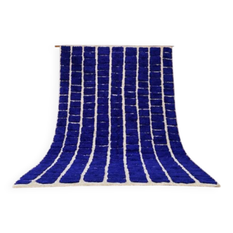 Blue Moroccan Berber rug in wool 200cm x 300cm
