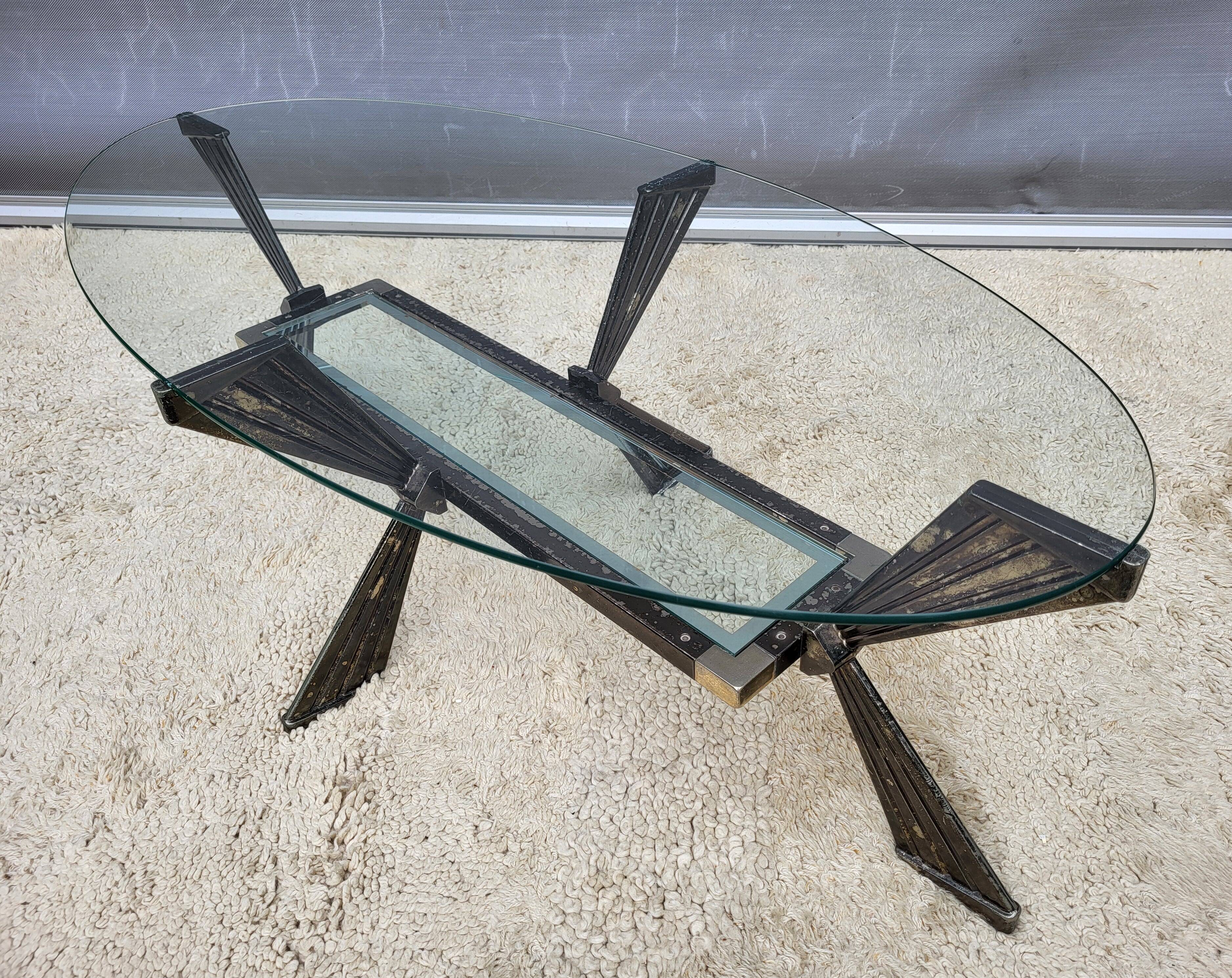 Art Deco oval coffee table 1940