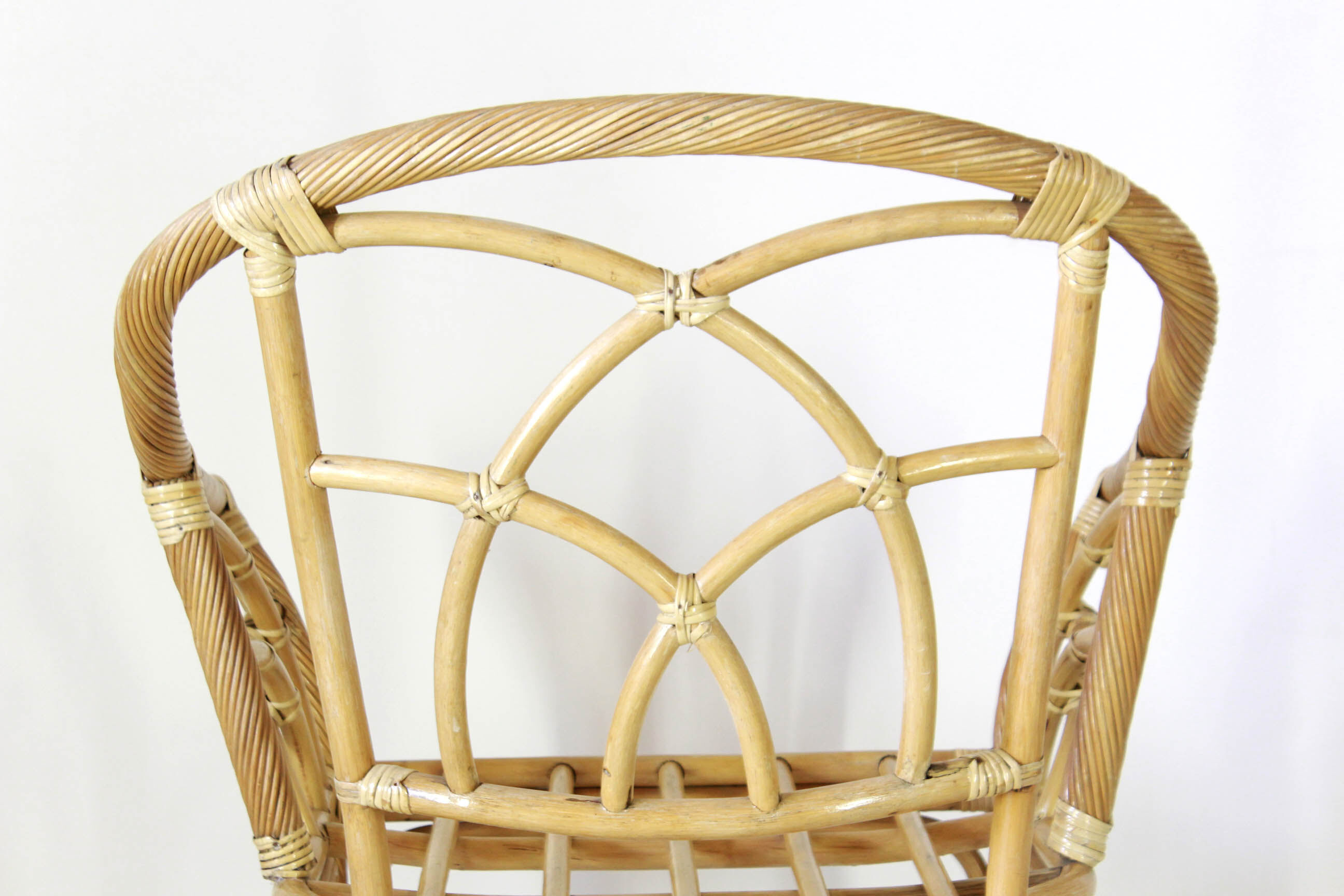 1970s vintage bamboo garden armchair