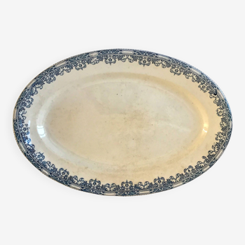 oval dish A&C Salins Burgundy model late 19th century