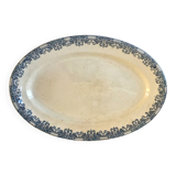 plat oval A&C Salins modèle Bourgogne fin XIXème