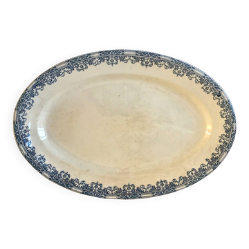 oval dish A&C Salins Burgundy model late 19th century