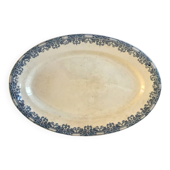 oval dish A&C Salins Burgundy model late 19th century