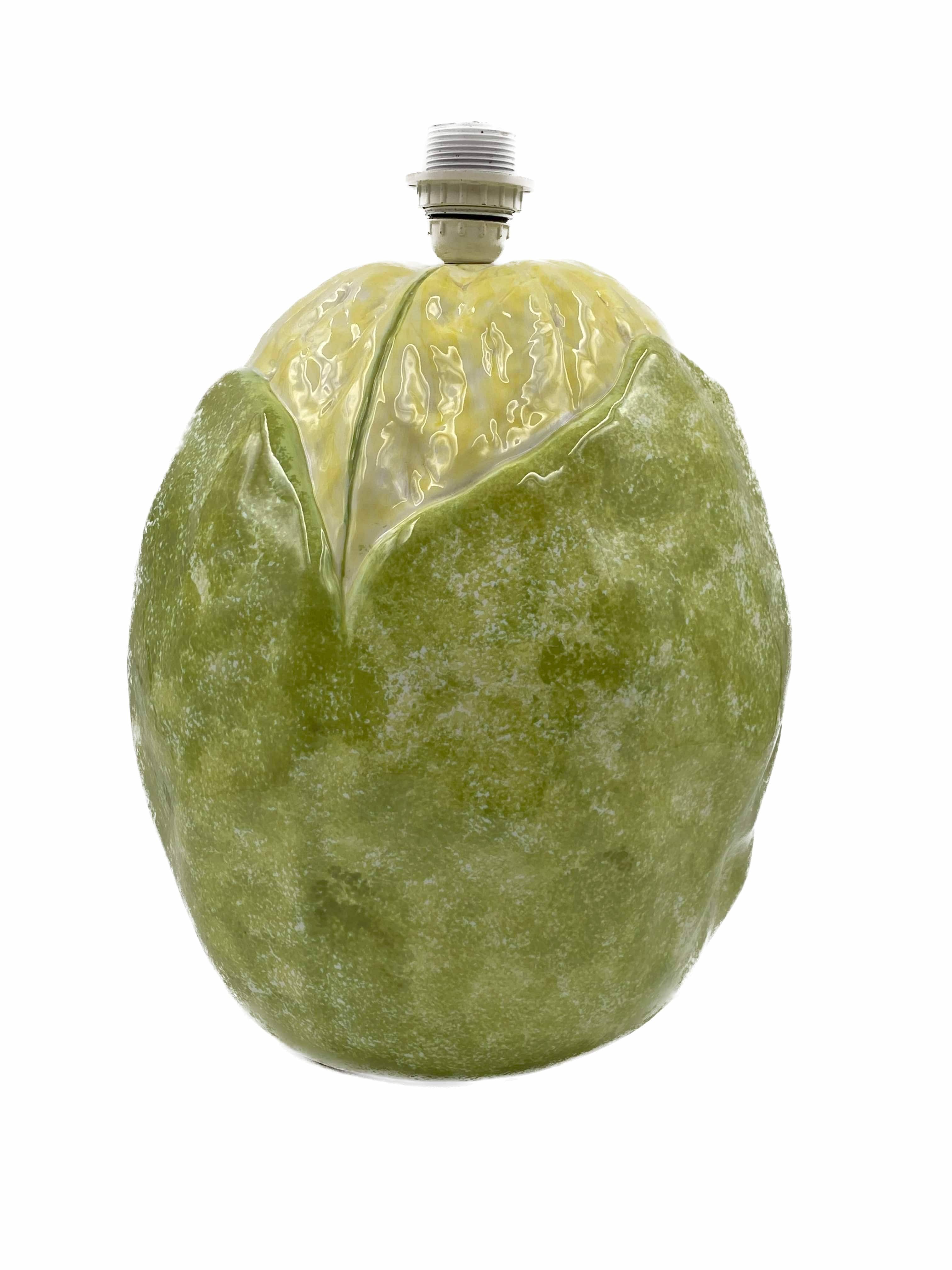 Ceramic cauliflower-shaped lamp base, Italy 1970s