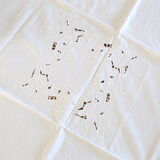 Square tablecloth, embroidered, cotton