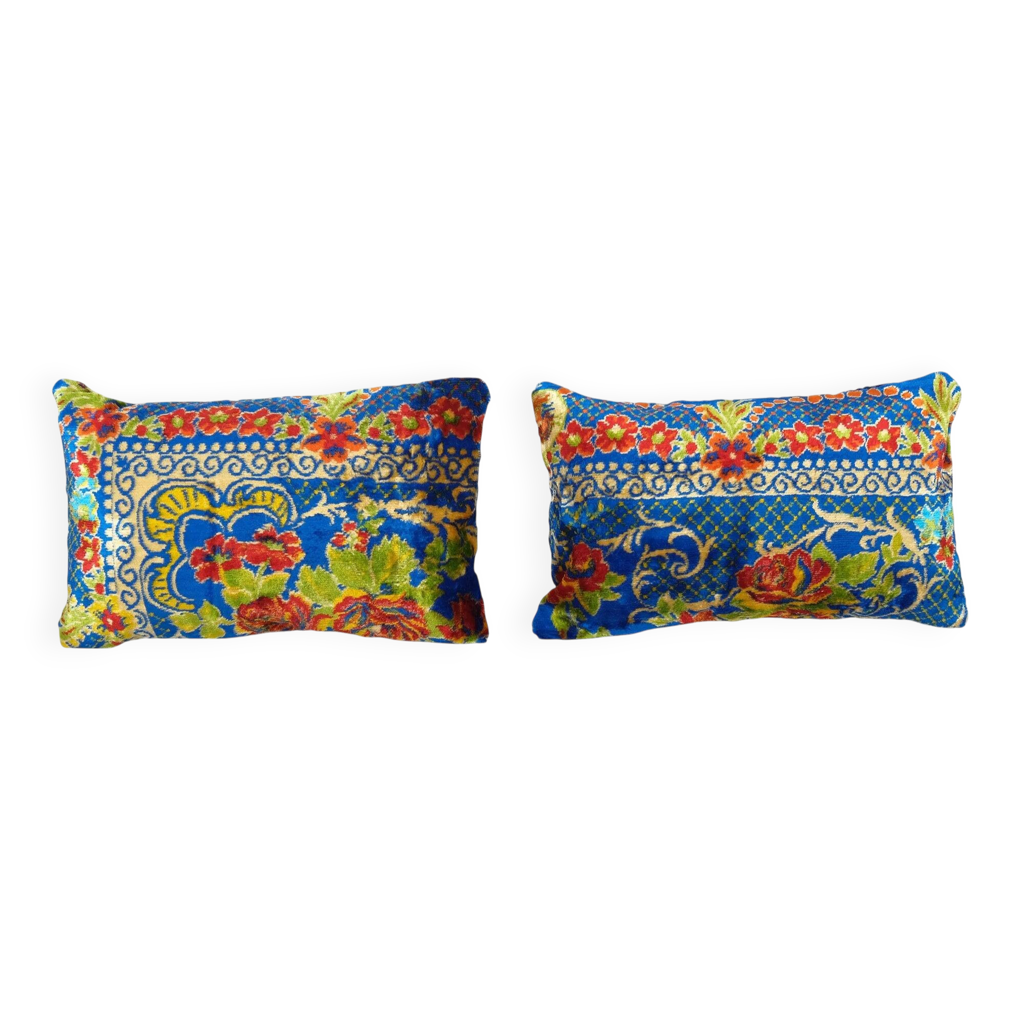 Set of 2 vintage ikat cushion covers 48x30 cm