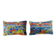 Set of 2 vintage ikat cushion covers 48x30 cm