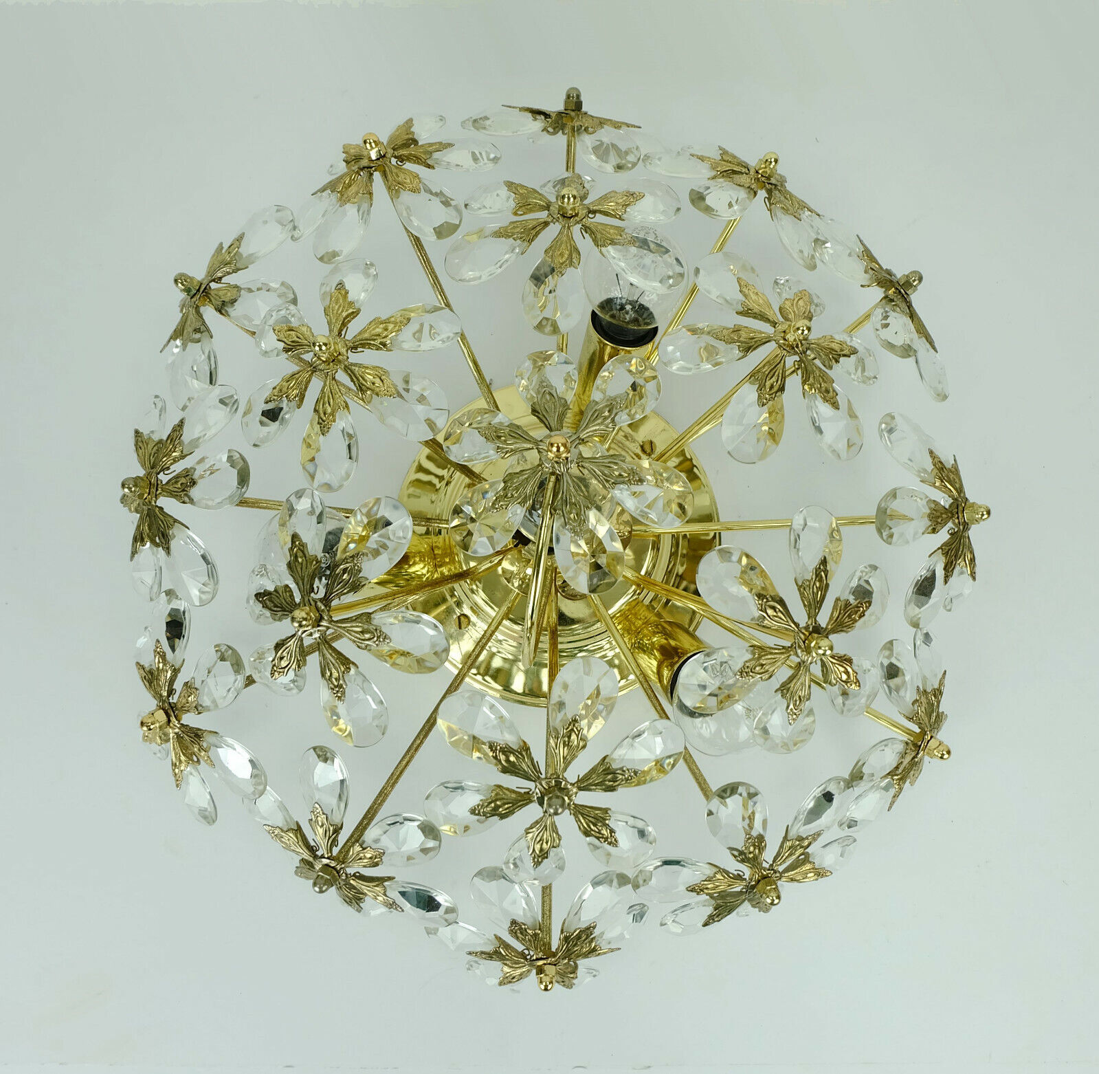 Palwa ceiling fixture glass blossom light 1970s