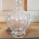 Bonbonnière en verre forme cintrée