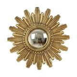 Vintage Sunburst Mirror Gold Convex 24cm