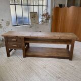 XL central island workbench oak