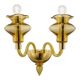 Modern Amber Murano Glass Sconce with Elegant Linear Design