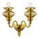 Modern Amber Murano Glass Sconce with Elegant Linear Design