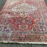 Tapis persan en laine peignée velours bordeaux 300x200