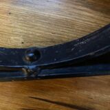 Wrought iron wall light, fabric cable