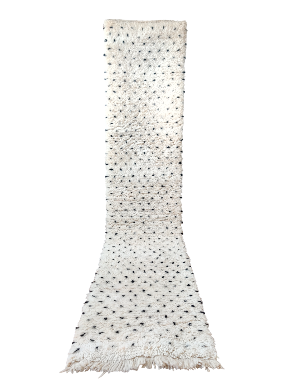 Berber runner rug with black dots