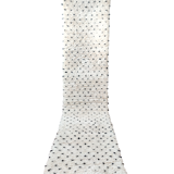 Berber runner rug with black dots