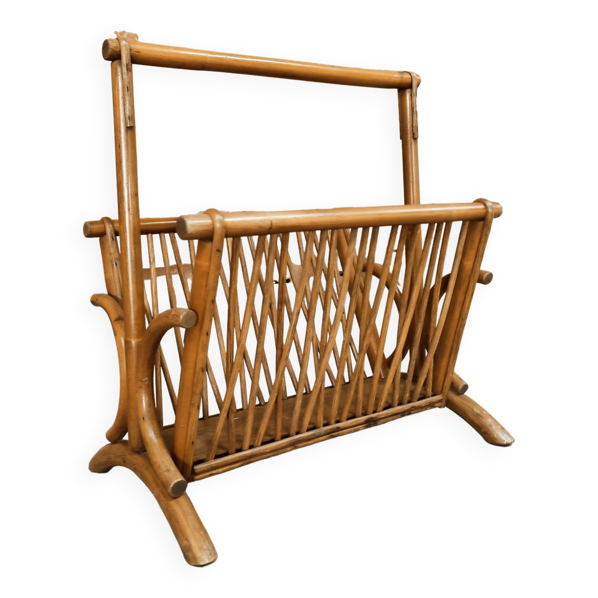 Bamboo magazine holder