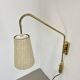 Minimalist Adjustable Swing Arm counterweight Brass Wall Light, Germany 1950