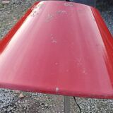 Designer reading lamp from the 70s in chrome and red lacquered sheet metal