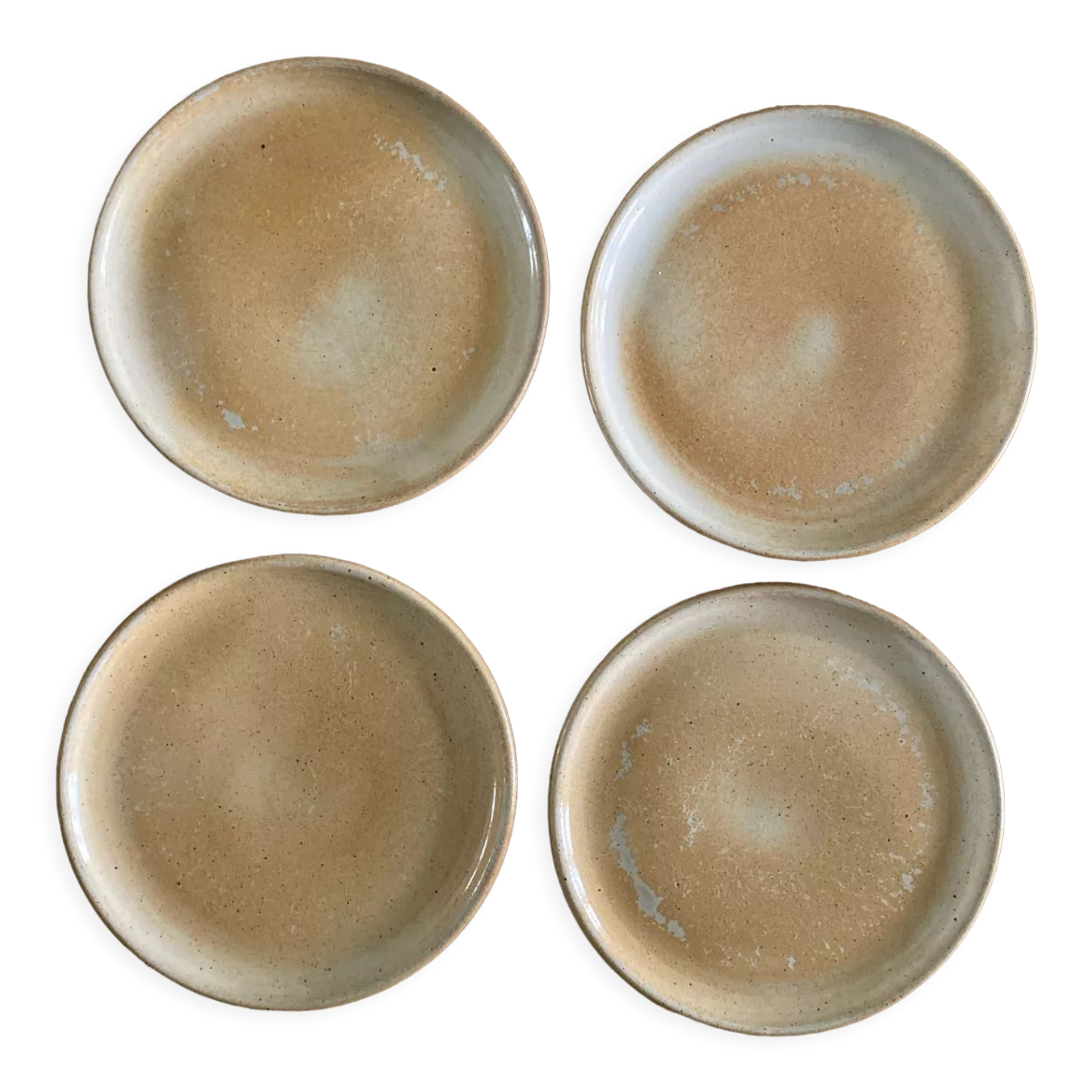 Lot de 4 assiettes Grès du marais France