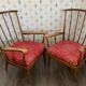 Paire fauteuils Baumann éventail