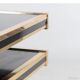 Brass and lacquered glass coffee table, circa 1979